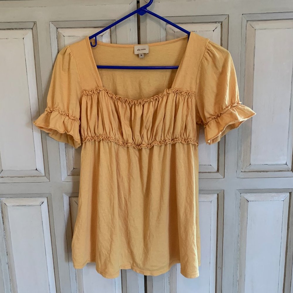 Anthropologie boho peasant top